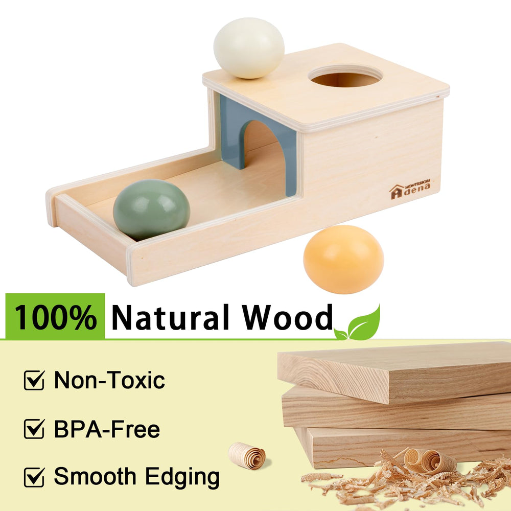 Adena Montessori White ball provides bright focal point for exploration.