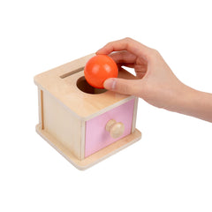 Adena Montessori Coin Box supports gentle, hands-on play in a safe wooden design