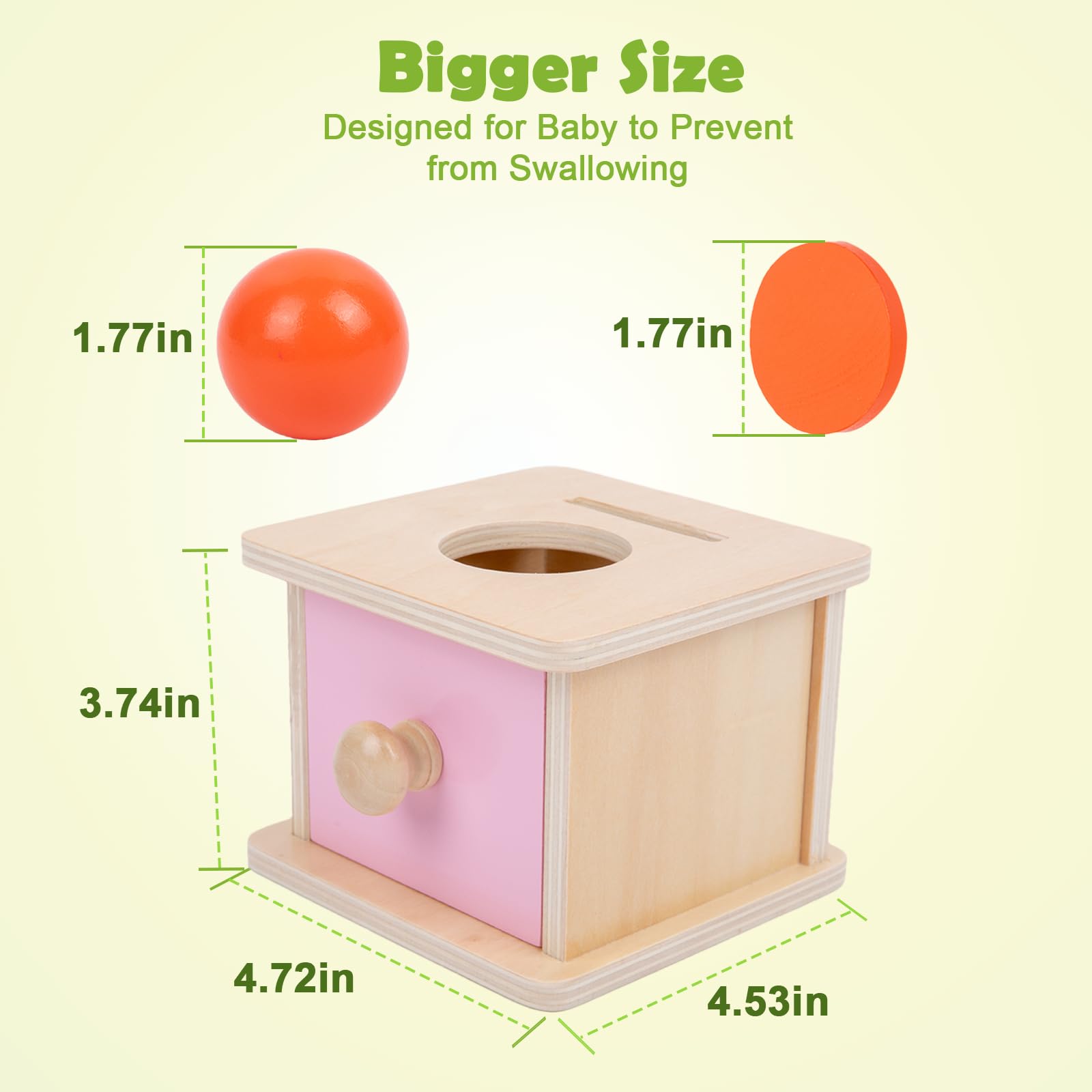 Adena Montessori Coin Box with six colored discs promotes stacking and hand-eye coordination