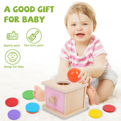 Adena Montessori Coin Box supports Montessori learning through object placement and sorting