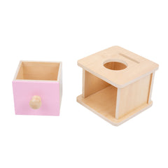 Adena Montessori Coin Box with a drawer fosters tidy storage habits after play
