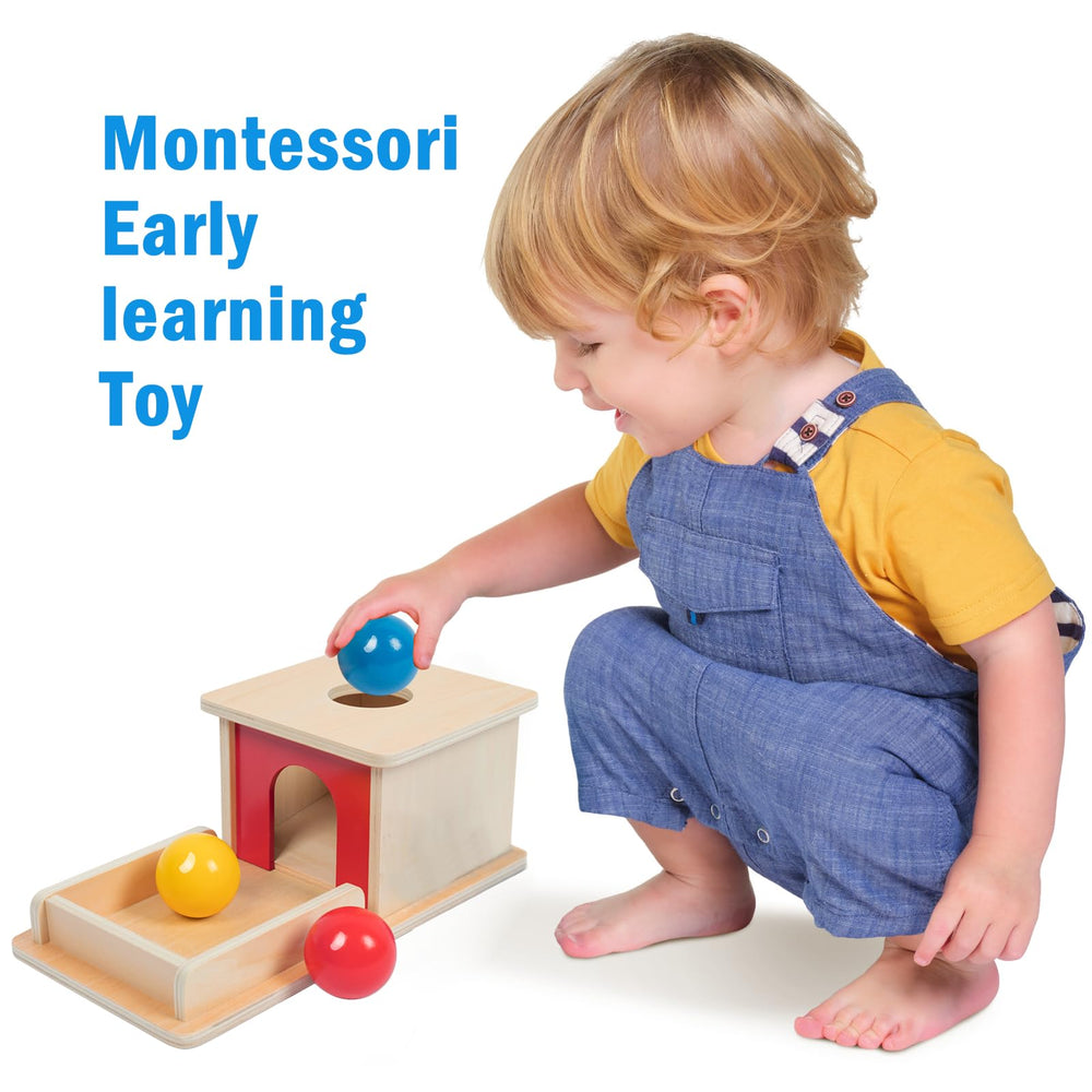 Adena Montessori slope design with rolling balls illustrating cause and effect.