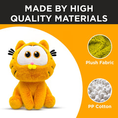 Adenzai Garfield plush shows a detailed face for character-rich play.