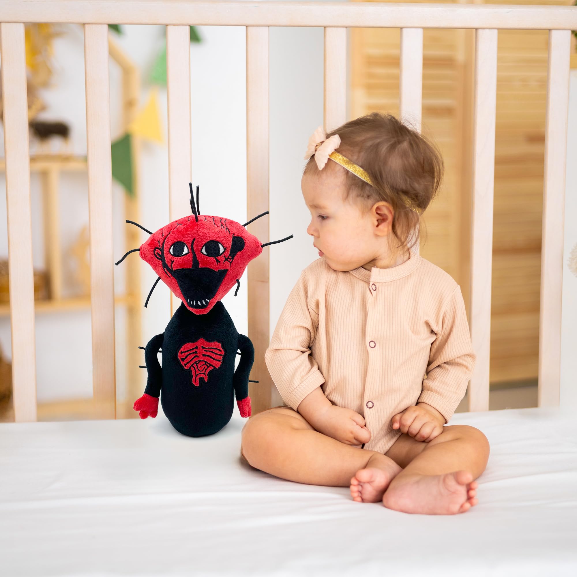 The Boiled One plush with Halloween ambience, seasonal decor by Adenzai.