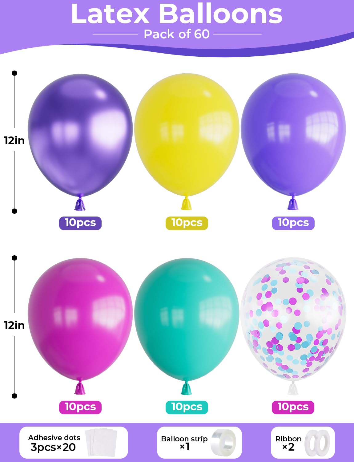 Adeyoo 12-inch balloons ideal for centerpieces and photo backdrops