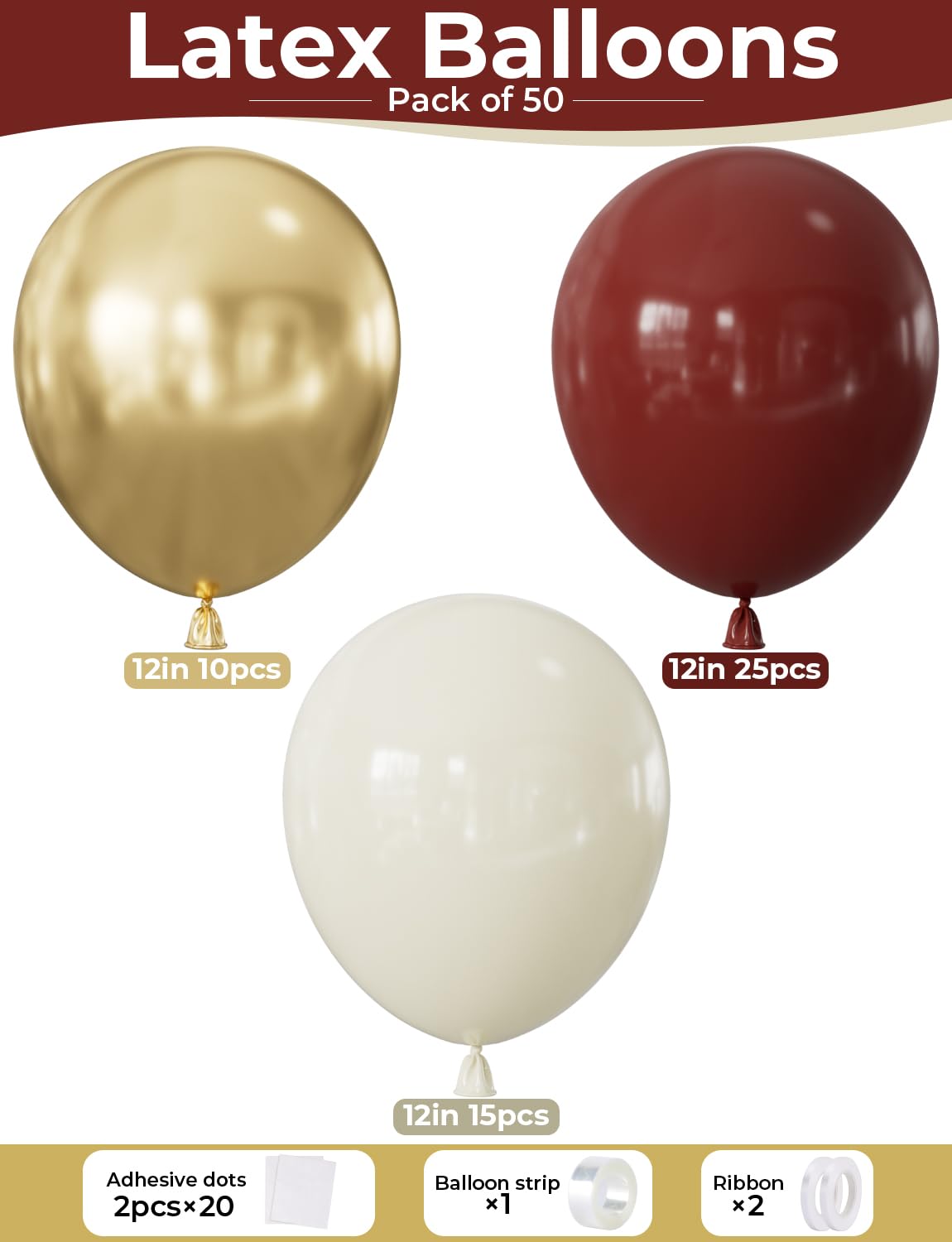 Adeyoo balloon chain and glue dots enable quick, secure arrangements.