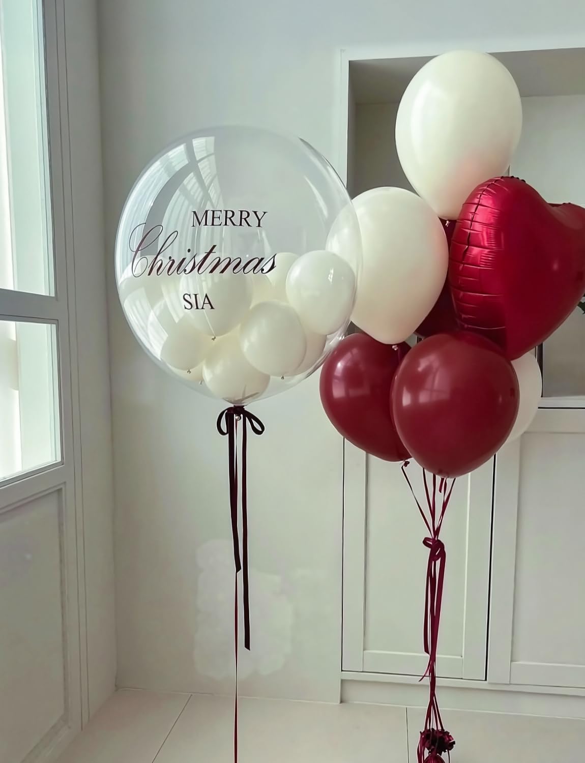 Adeyoo white ribbon included for polished balloon bouquets.