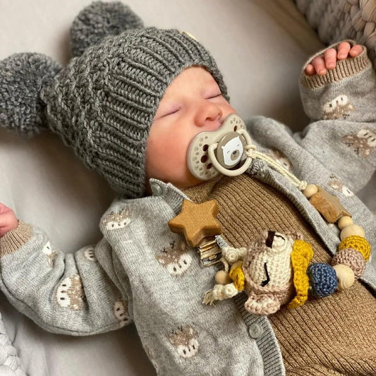 ADFO realistic reborn boy doll, 20-inch front view for lifelike play