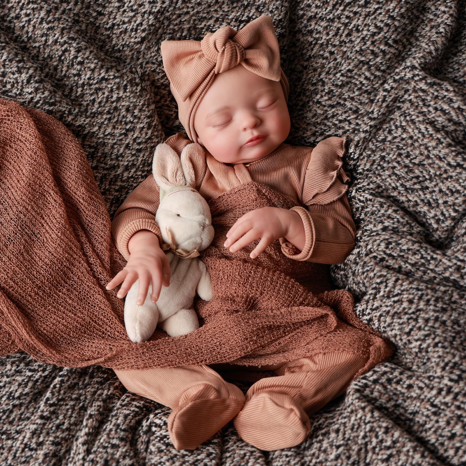 ADFO Reborn baby doll in newborn 20-inch size easy to hold