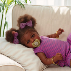 ADFO Reborn Black doll soft body ideal for posing and play