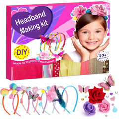 Adinomiency DIY Headband Kit: 12 satin headbands for wearable art projects