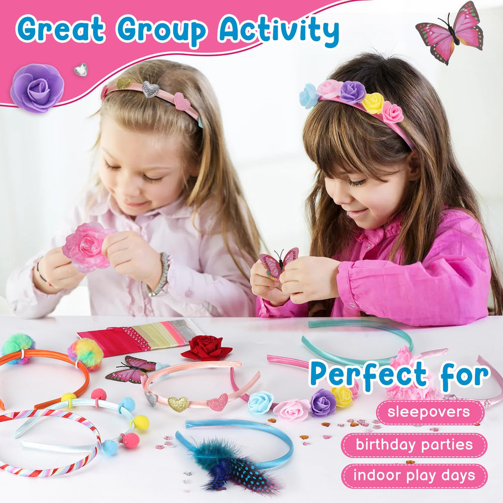 Adinomiency DIY Headband Kit rhinestones boost glittery party-ready looks