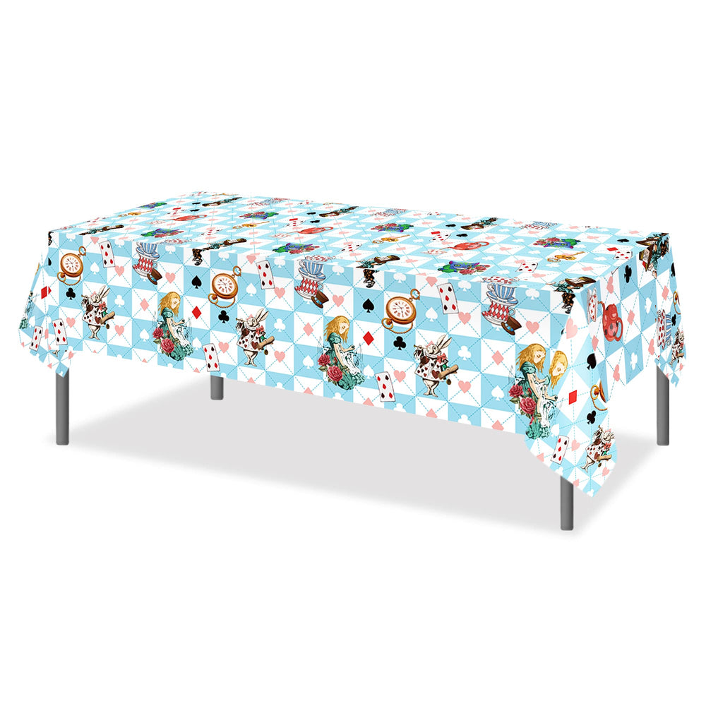 Adirasenotek zebra-print design tablecloth enhances birthday or baby shower.