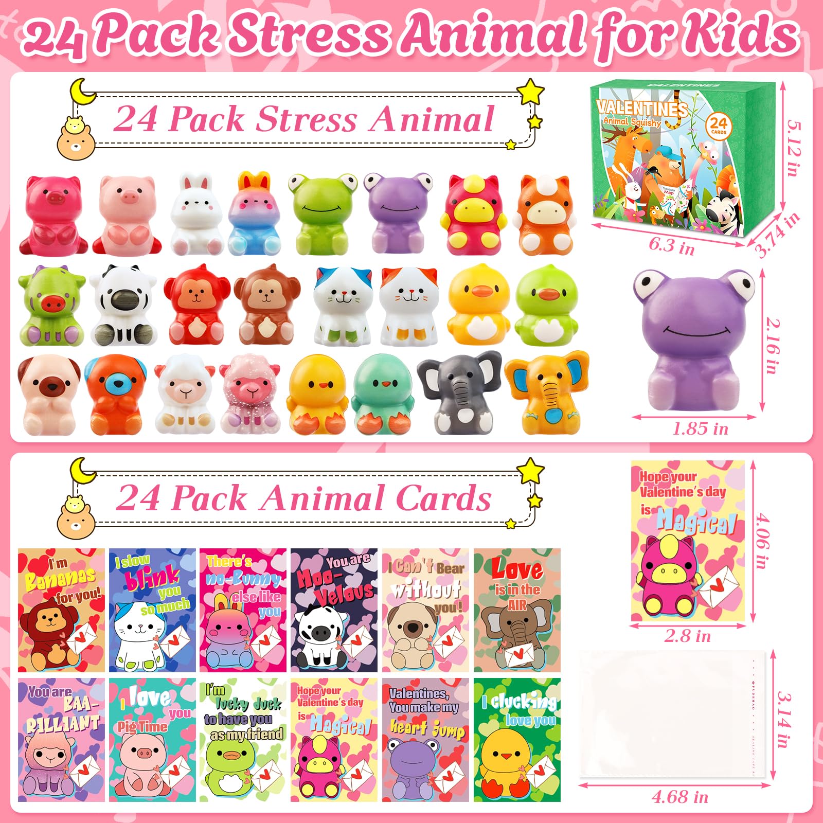 Adisher animal squishy toys in 12 shapes offering sensory play opportunities.