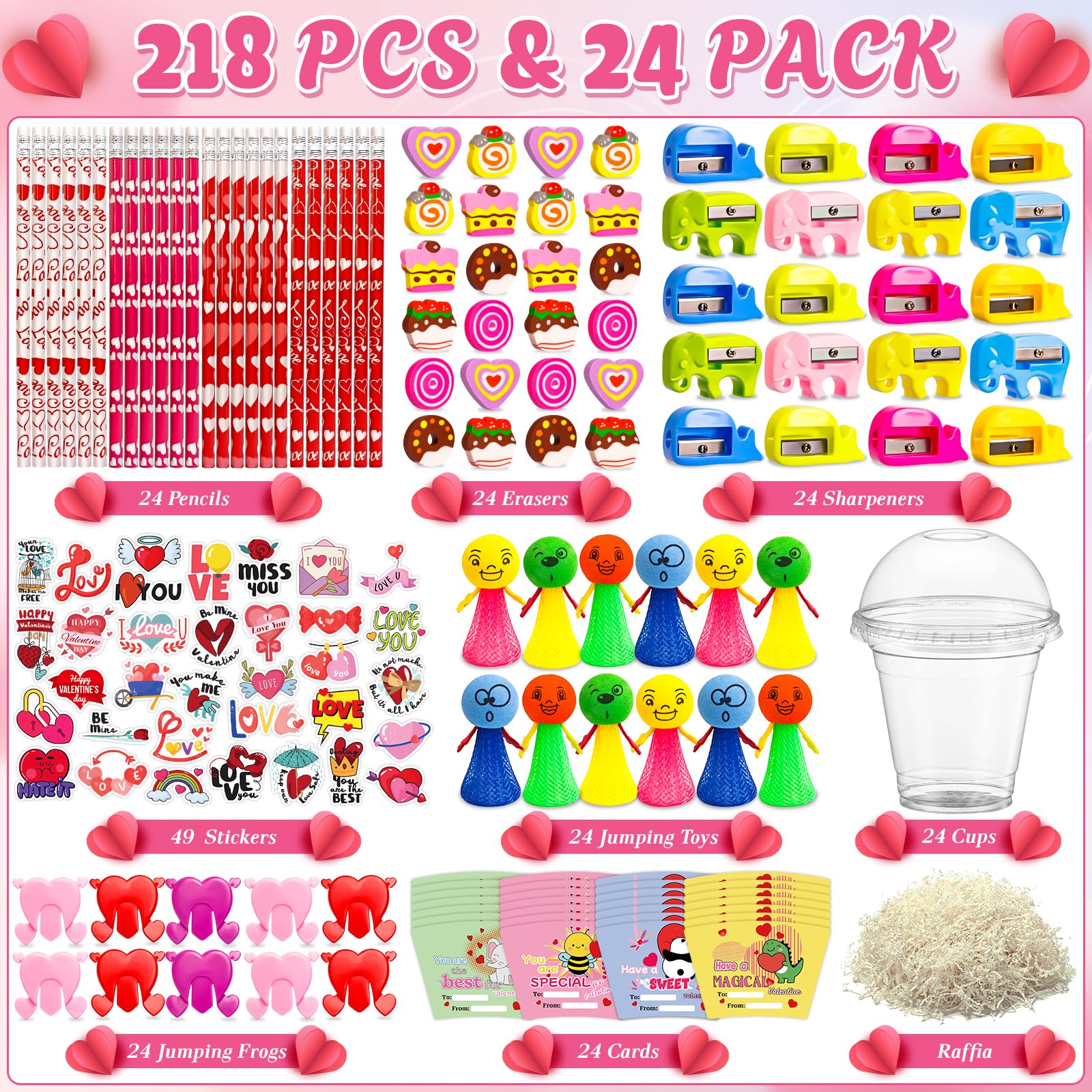 Adisher Valentines pencils with playful designs for daily writing and art.