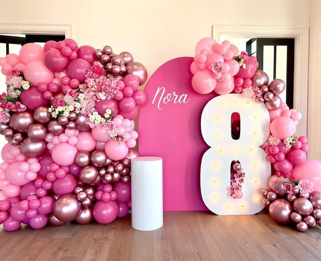ADOINBY pink confetti balloons add festive sparkle to celebrations.