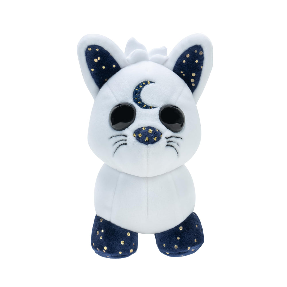 Adopt Me plush shown with kids enjoying play and display