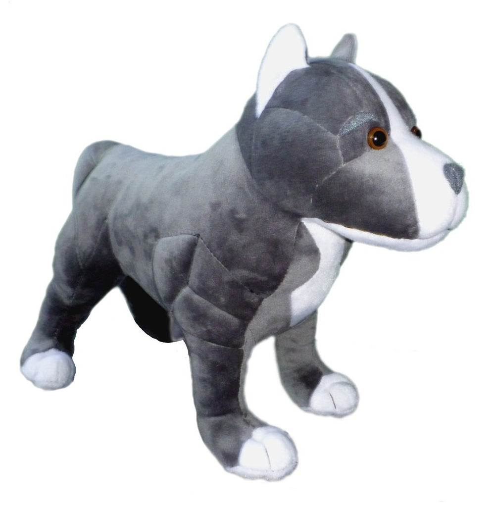 Adore Plush 13-inch standing Hope Pit Bull plush, soft cuddle buddy for imaginative play.
