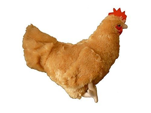 Adore Plush Buffy the Hen with bendable legs can stand or sit for versatile posing.