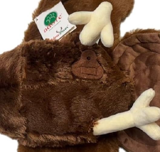 Adore Plush Finn the Pheasant Walltoy showing bendable neck and wings for versatile display.