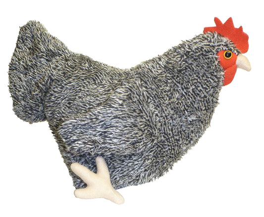 Adore Plush Roxy hen face detail, realistic charm for display and cuddles.