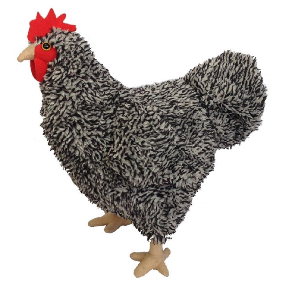 Adore Plush Roxy hen standing plush toy, soft and durable for imaginative play.