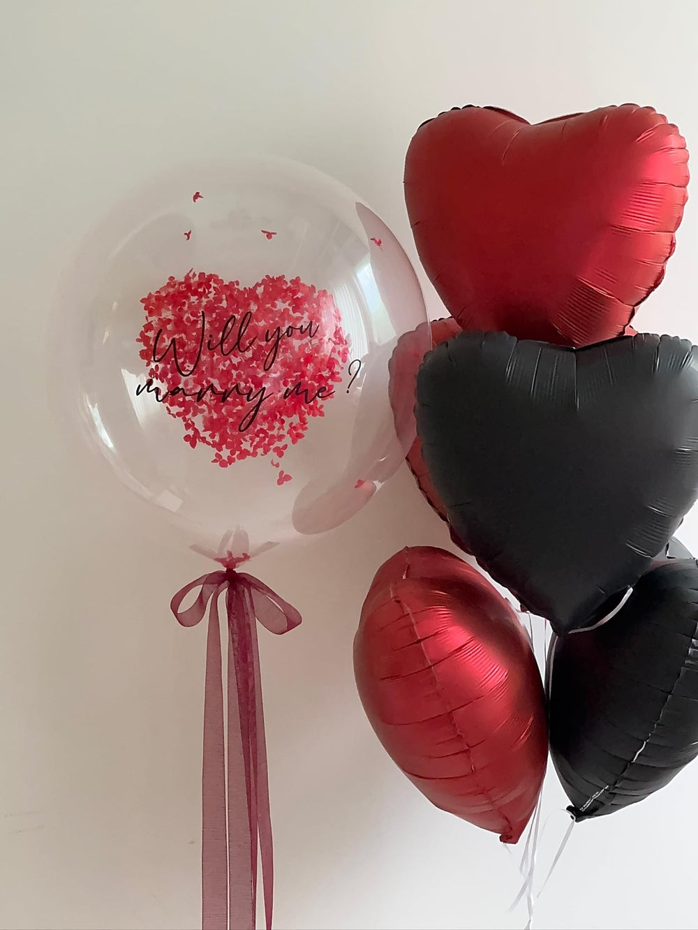 Adorely 18-inch heart balloons with straw for quick inflation