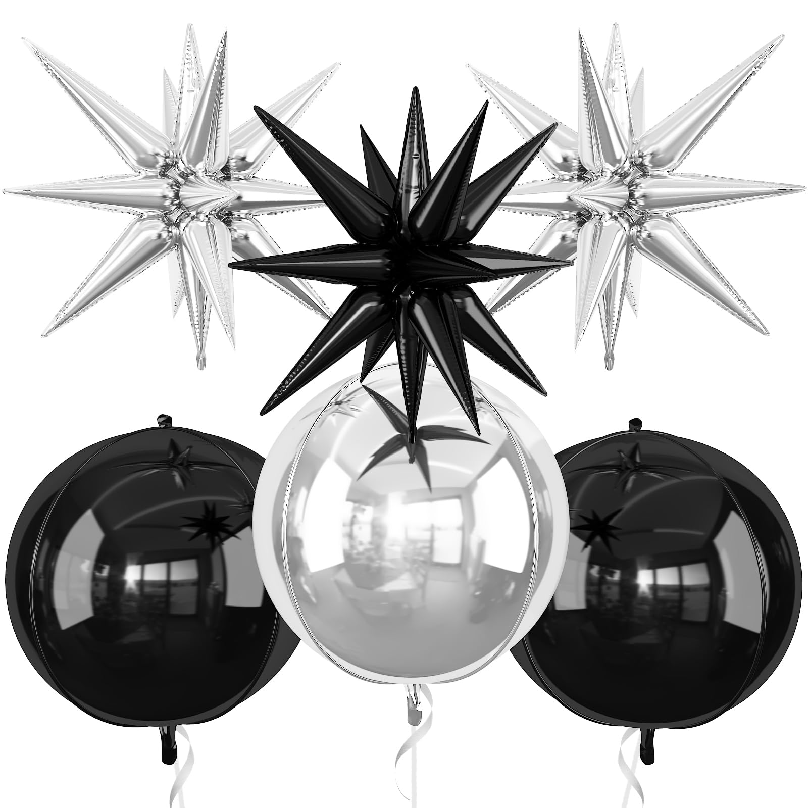 Adorely 22-inch black round foil balloon for chic party decor