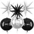 Adorely 22-inch black round foil balloon for chic party decor
