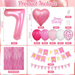 Adorely pink Happy Birthday banner adds a cheerful focal point for pink-themed celebrations.
