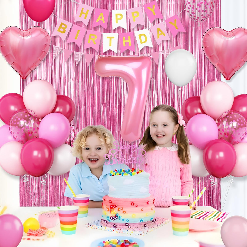 Adorely number 7 foil balloon highlights the milestone in any venue.