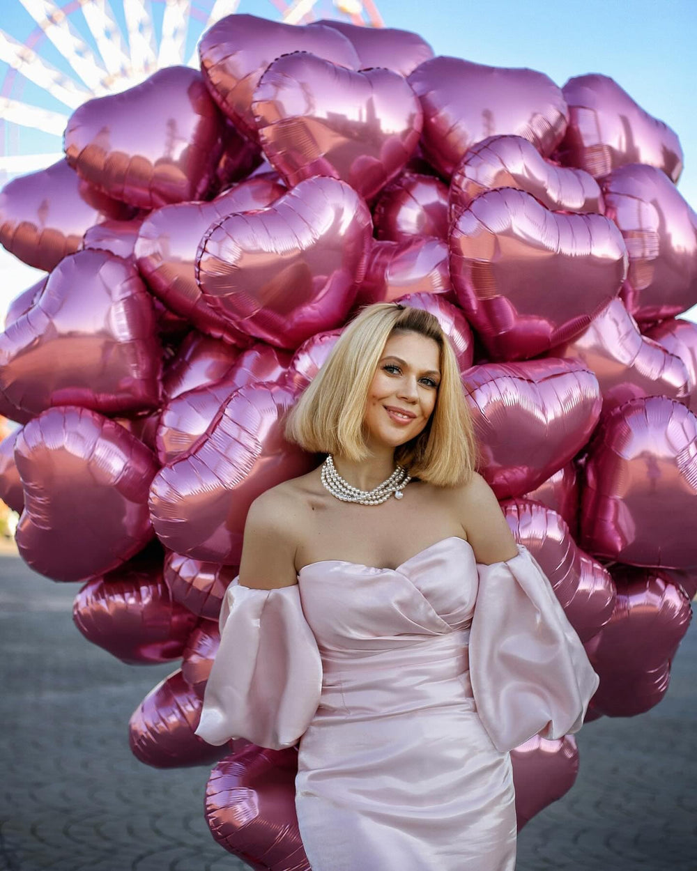 Adorely air and helium compatible heart balloons for versatile displays