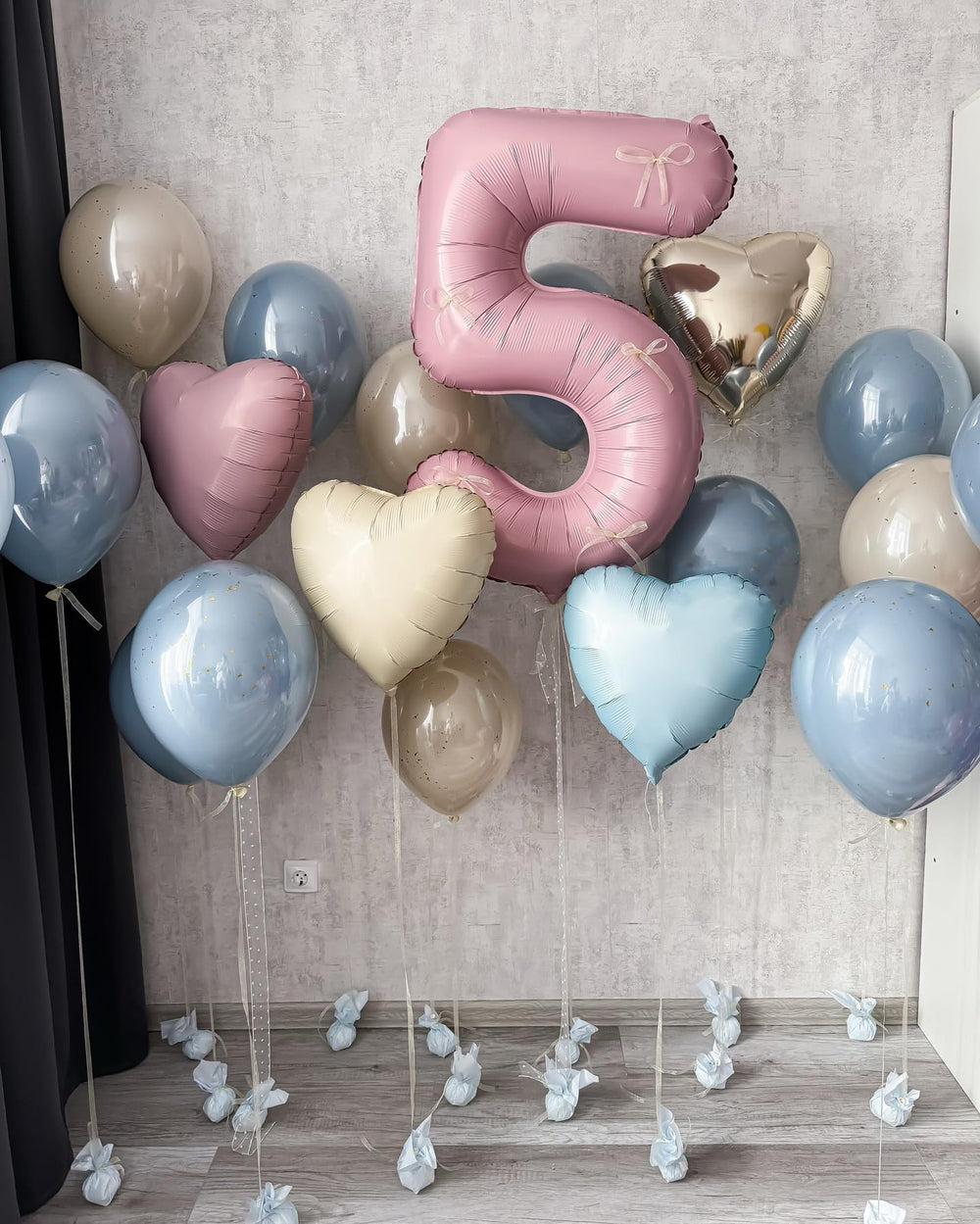 Adorely baby-blue heart balloon 18in angle2, ideal for coordinated color schemes.