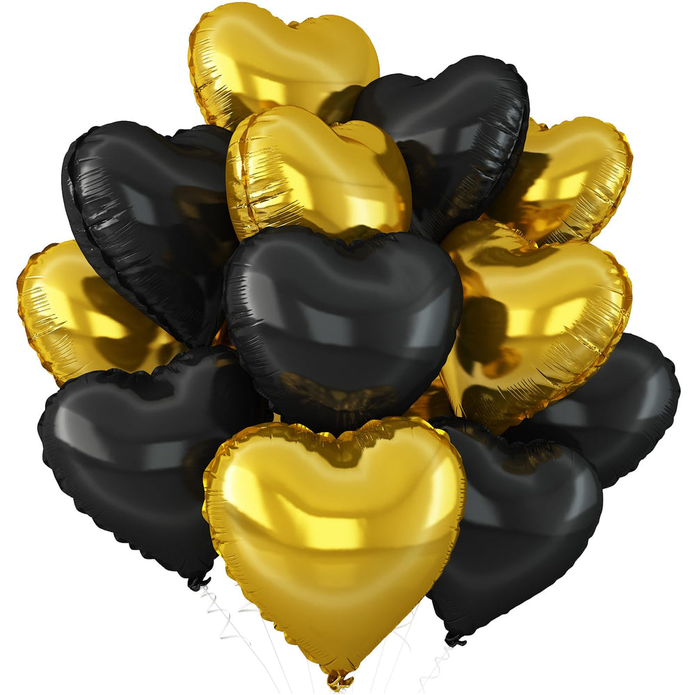 Adorely black heart foil balloon 18in for chic party decor and photos