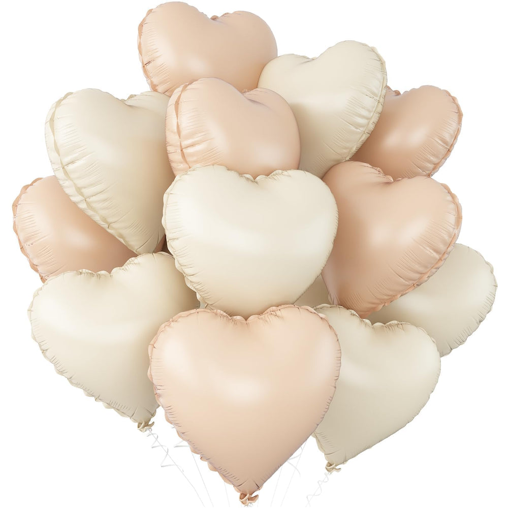 Adorely cream-white heart balloon, 18-inch, ideal for elegant baby showers.