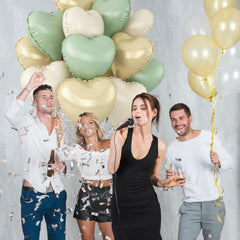 Adorely cream white heart balloon, versatile backdrop for wedding and birthday party photos.