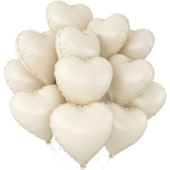 Adorely cream white heart balloon 18inch pack, versatile for baby showers.