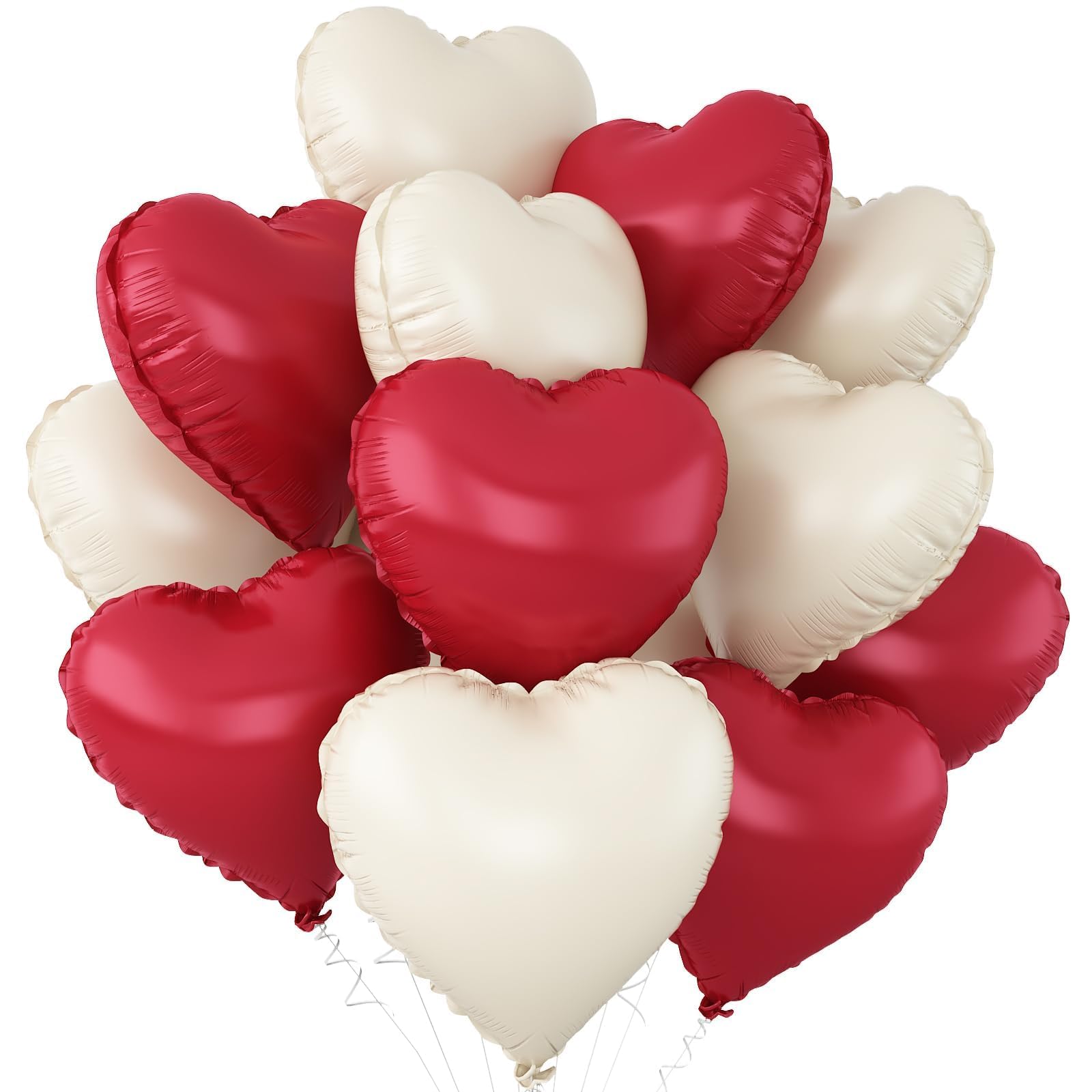 Adorely cream white heart foil balloon for elegant celebrations