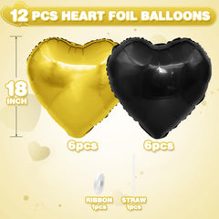Adorely gold heart foil balloon 18in adds luxe touch to celebrations