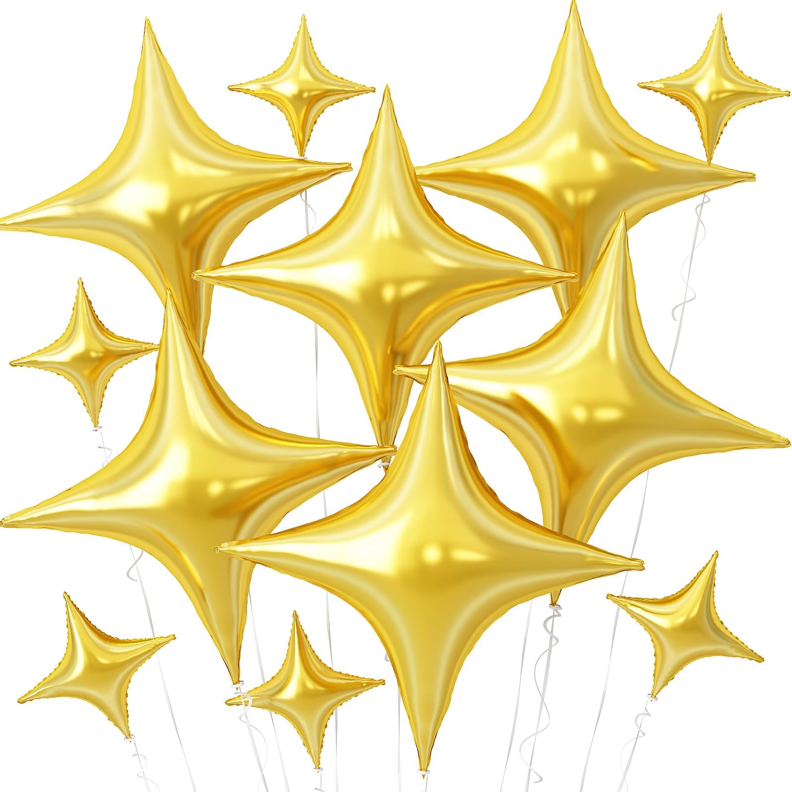 Adorely Gold Star Balloons 26inch assembly with reflective foil finish for bold decor.