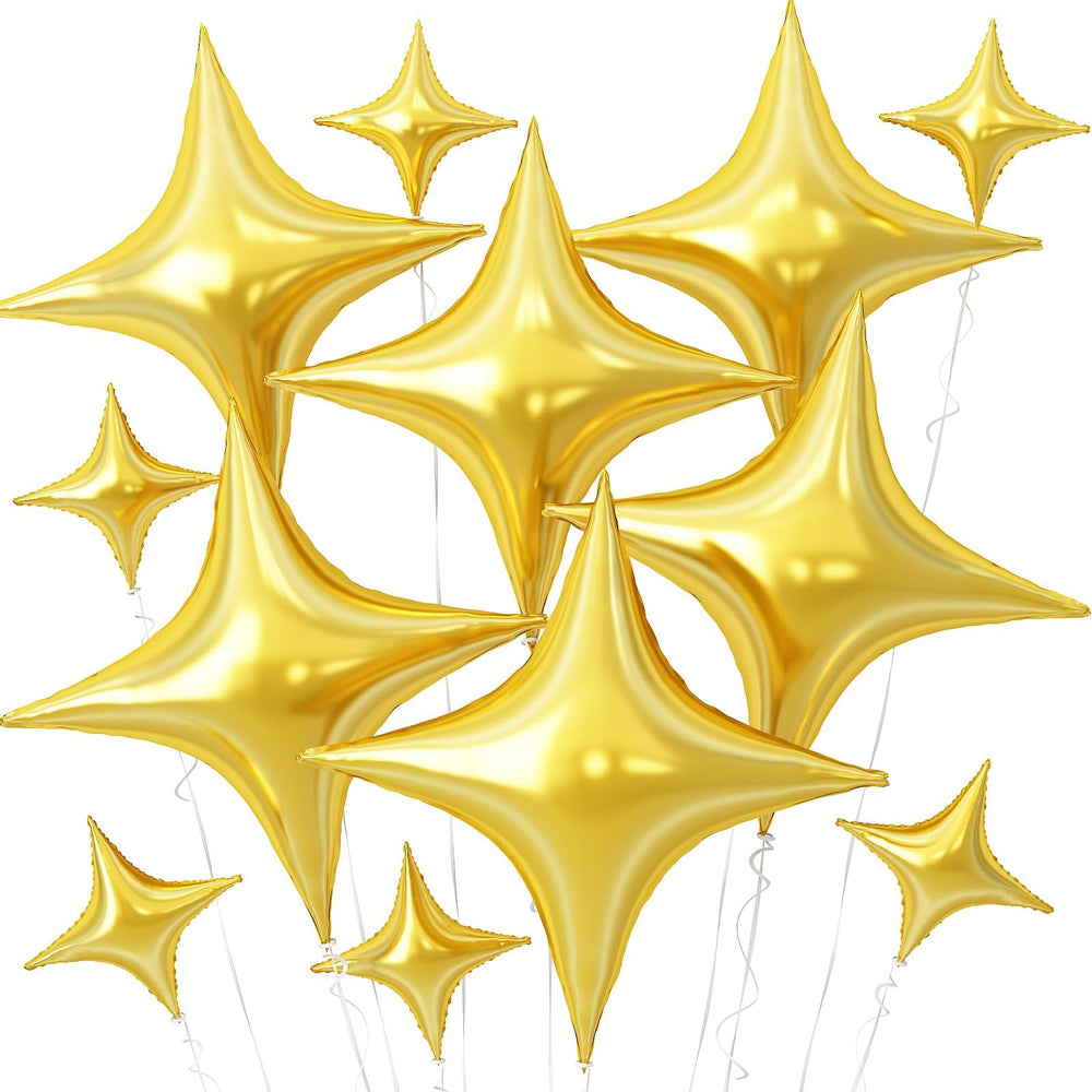 Adorely Gold Star Balloons 26inch assembly with reflective foil finish for bold decor.
