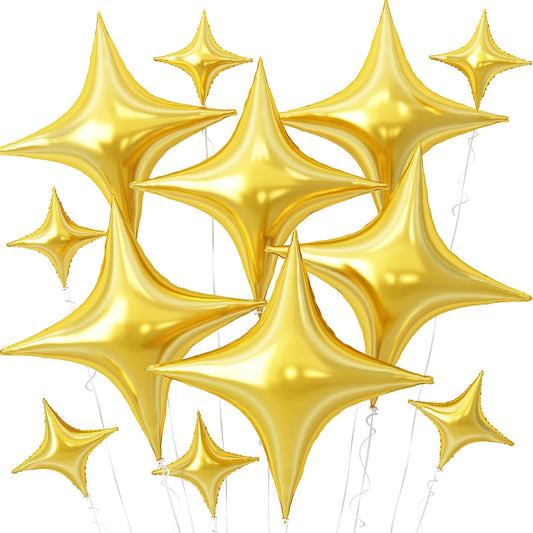 Adorely Gold Star Balloons 26inch assembly with reflective foil finish for bold decor.