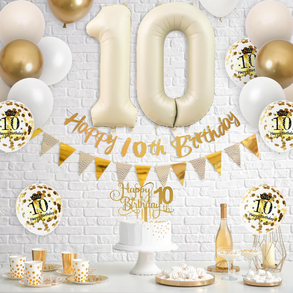 Adorely happy 10th birthday cake topper for celebrations