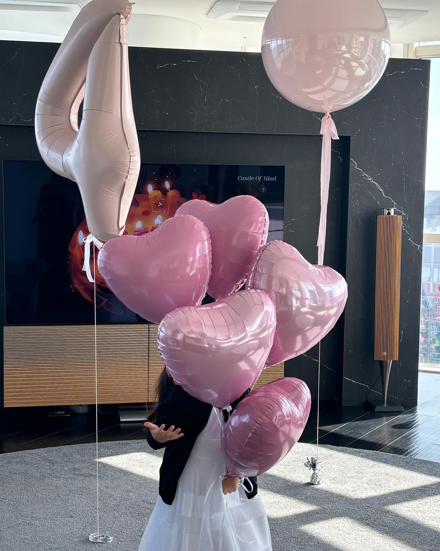 Adorely heart balloons with straw included for easy inflation