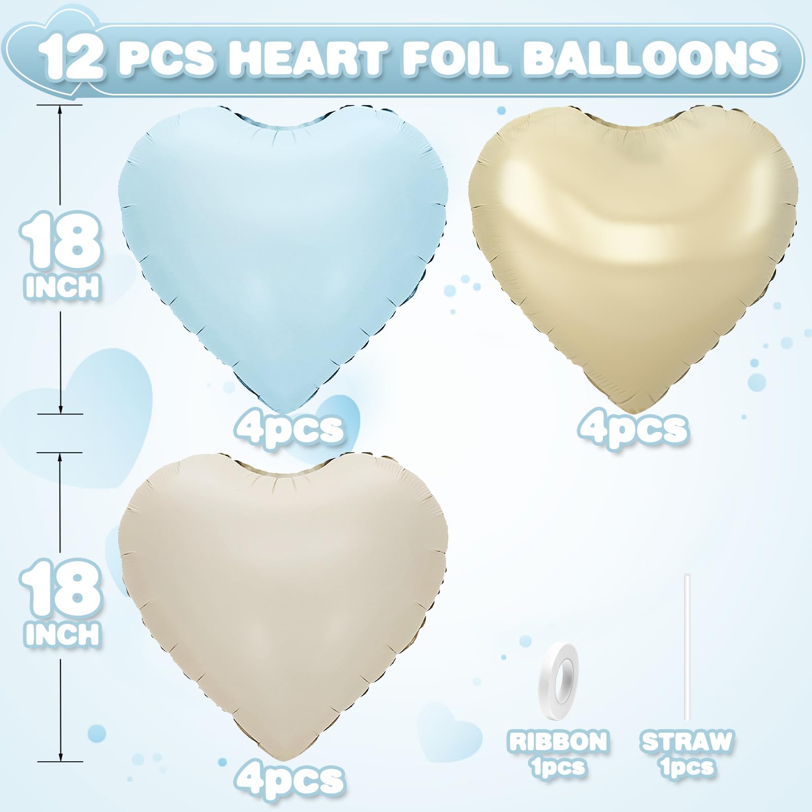 Adorely light gold heart foil balloons add festive accent to celebrations
