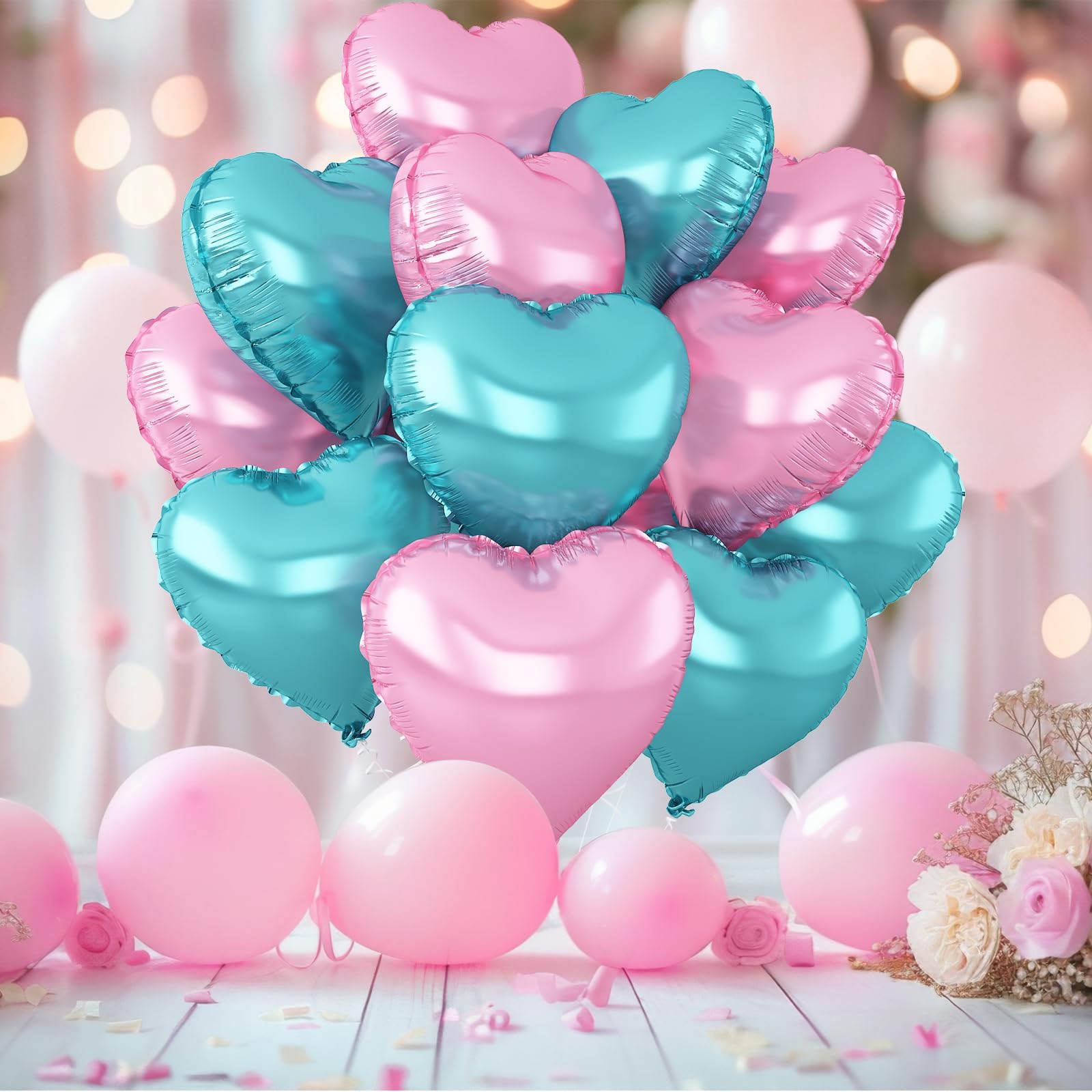 Adorely heart balloons seal automatically after inflation for mess-free setup.