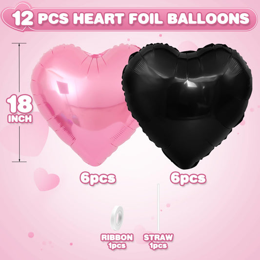 Adorely two-tone heart foil balloon for wedding decor
