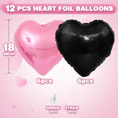 Adorely two-tone heart foil balloon for wedding decor