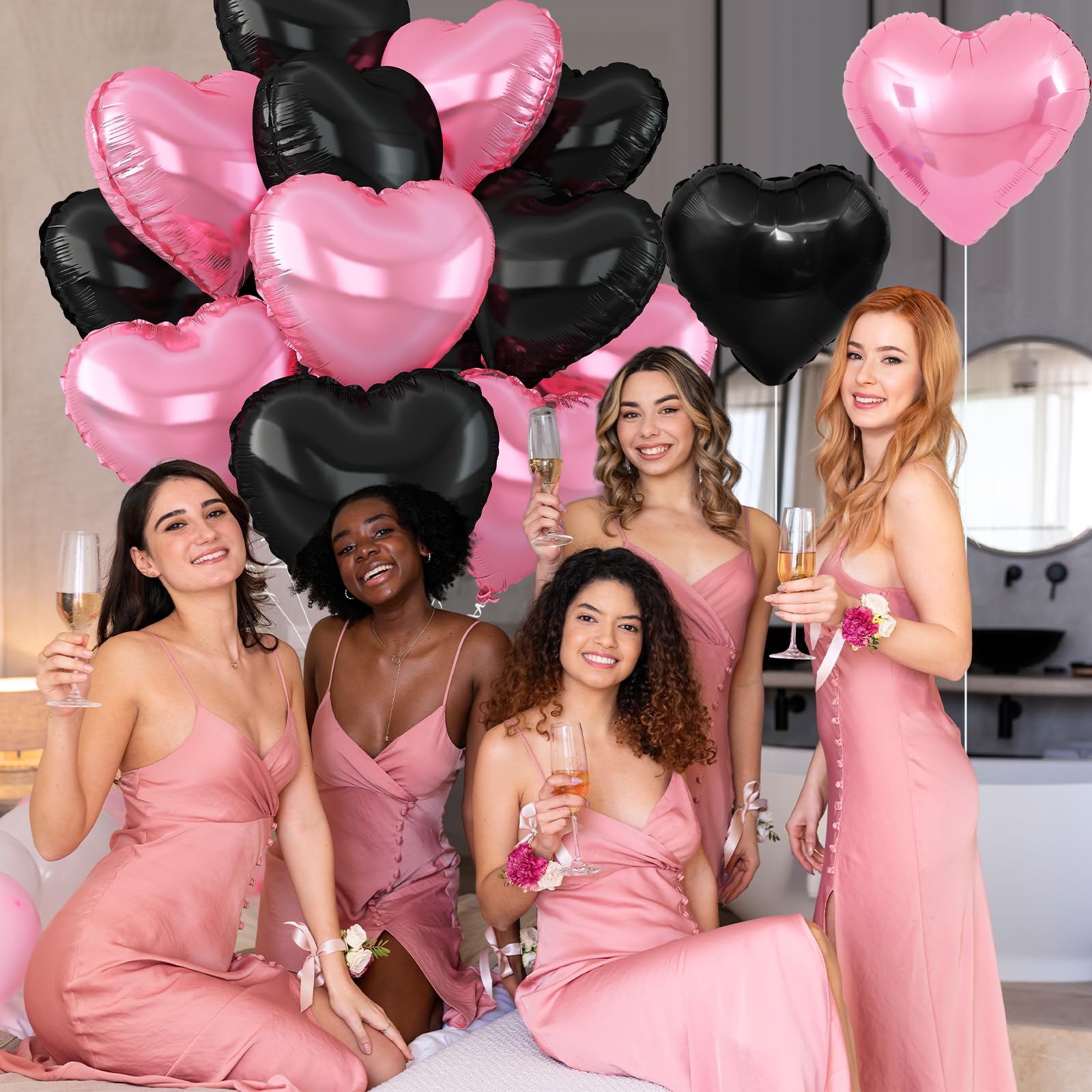 Adorely straw-inflated heart balloon, easy setup for events