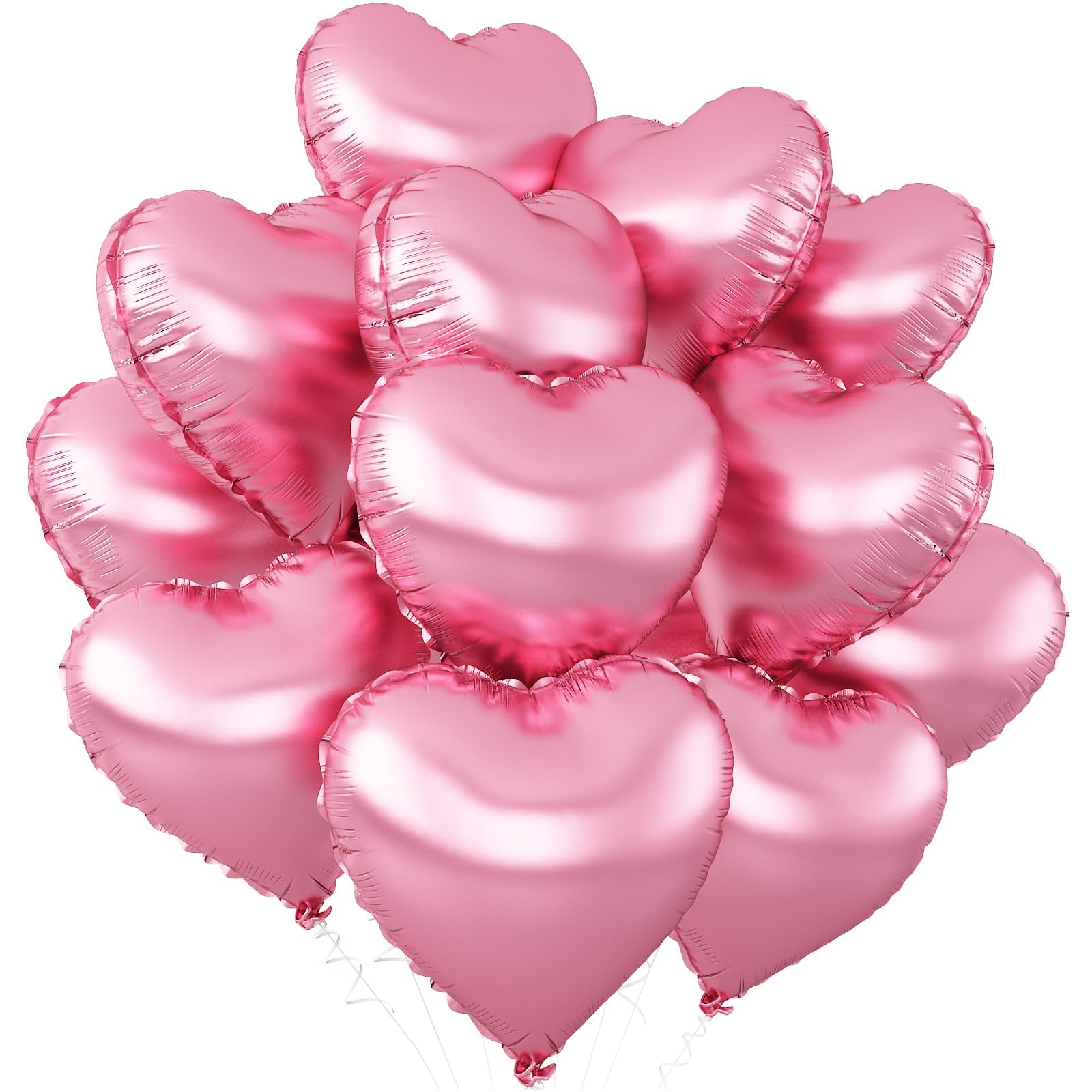 Adorely pink heart balloons 18 inch foil for festive decor and photo moments